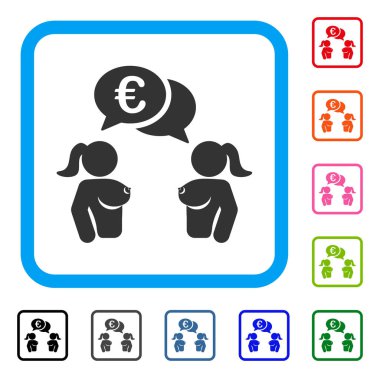 Çıplak Bayan Euro sohbet simgesi çerçeveli