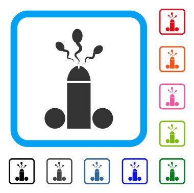 Sperm boşalma simgesi çerçeveli