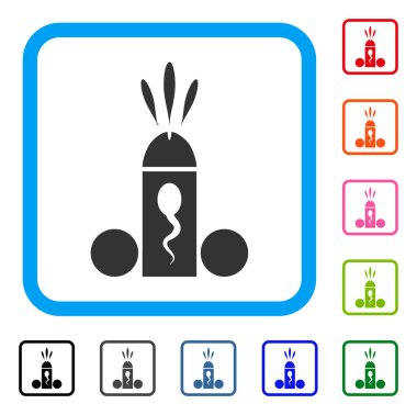 Sperm boşalma simgesi çerçeveli