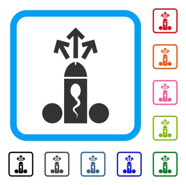 Sperm boşalma simgesi çerçeveli