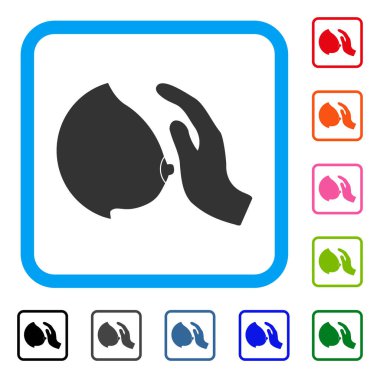 Kadın meme çerçeveli simgeye dokunun