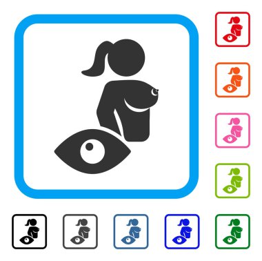 Simge görünümü çıplak kadın çerçeveli