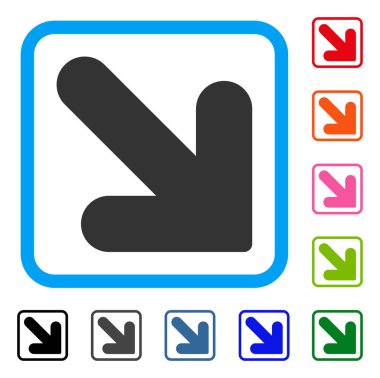 Sağ aşağı ok simgesi çerçeveli