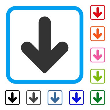 Çerçeveli simgesi aşağı ok