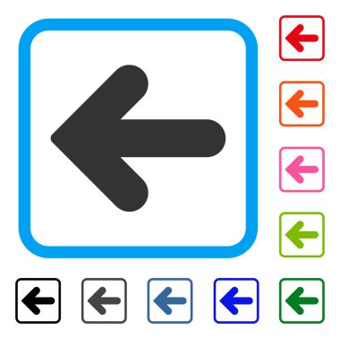 Sol ok simgesi çerçeveli