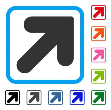 Sağ yukarı ok simgesi çerçeveli