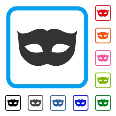 Gizlilik maskesi simgesi çerçeveli