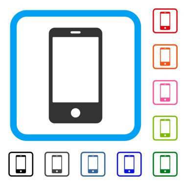 Akıllı telefon simgesi çerçeveli