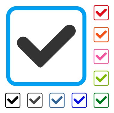 Evet simgesi çerçeveli