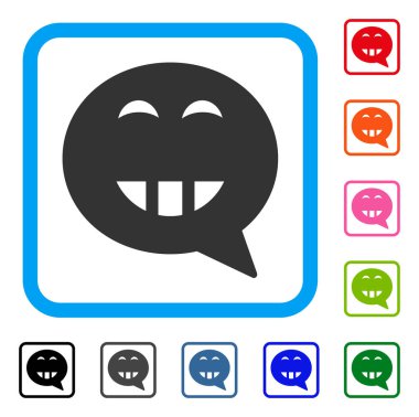 Laugth Smiley mesaj simgesi çerçeveli