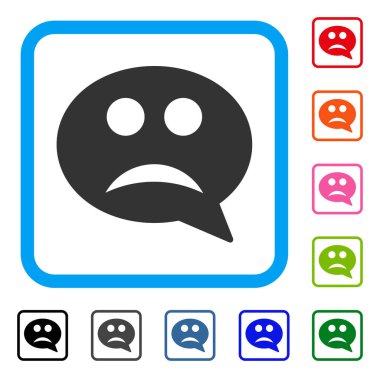 Üzgün Smiley mesaj simgesi çerçeveli