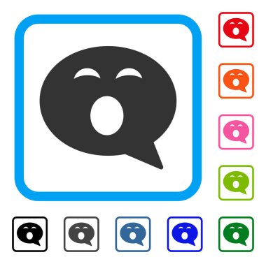 Uykulu Smiley mesaj simgesi çerçeveli