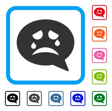 Katmanları Smiley mesaj simgesi çerçeveli