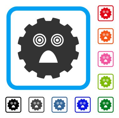 Korkarım Smiley dişli simgesini çerçeveli