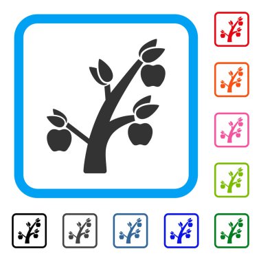 Elma ağacı simgesini çerçeveli