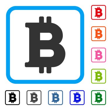 Bitcoin simgesi çerçeveli