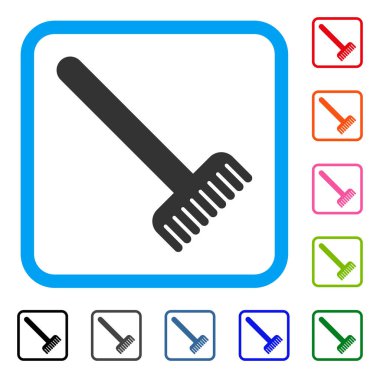 Süpürge simgesi çerçeveli