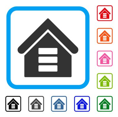 Veri Merkezi bina simgesini çerçeveli