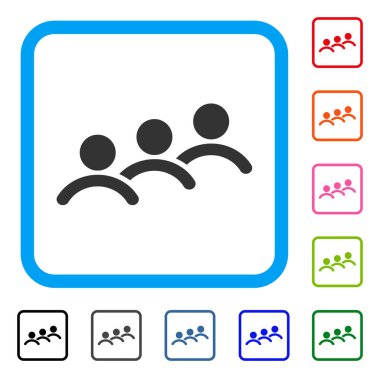 Adam sıra simgesi çerçeveli