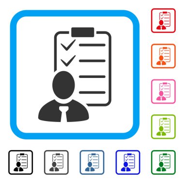 Yöneticisi kontrol listesi simgesini çerçeveli