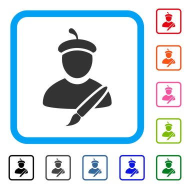 Ressam simgesi çerçeveli