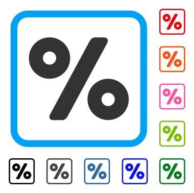 Yüzde simgesi çerçeveli