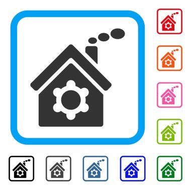 Santral binasından simgesi çerçeveli