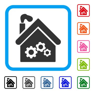 Santral binasından simgesi çerçeveli