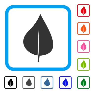 Bitki yaprak simgesi çerçeveli