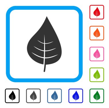 Bitki yaprak simgesi çerçeveli