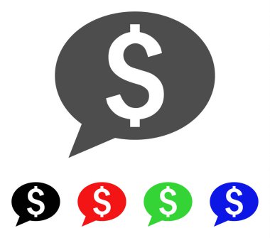 Banka ileti vektör simgesi