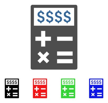 İş hesap makinesi vektör simgesi