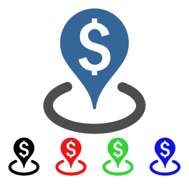 İş coğrafi hedefleme vektör simgesi