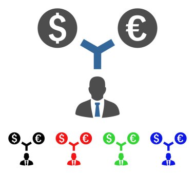 Para birimi yönetimi vektör simgesi