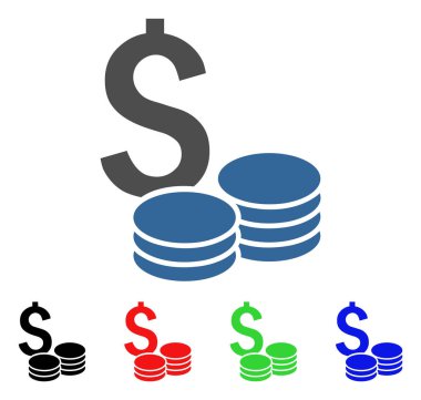 Dolar nakit vektör simgesi