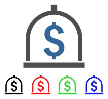 Doları mevduat vektör simgesi