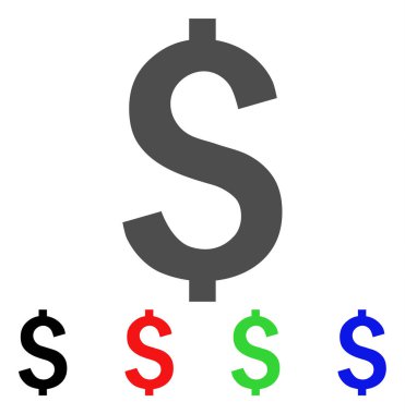 Dolar sembolü vektör simgesi
