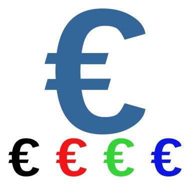 Euro simgesi vektör simgesi