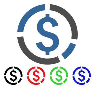 Finansal diyagram vektör simgesi