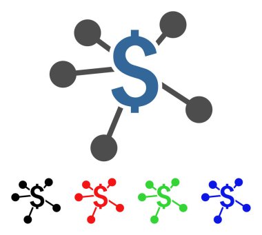 Finansal bağlantılar vektör simgesi
