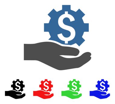 Hizmet el vektör simgesi bankacılık sanayi