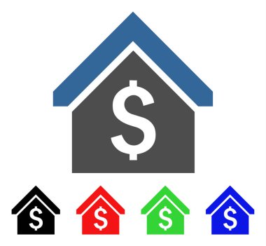 Kredi Mortgage vektör simgesi