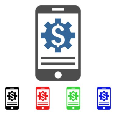 Mobil banka seçenekleri vektör simgesi