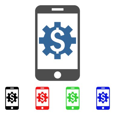 Mobil banka Kur vektör simgesi