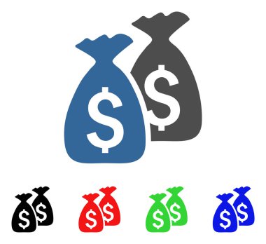 Para çantaları vektör simgesi