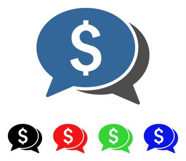 Para sohbet vektör simgesi