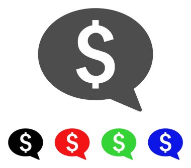 Para ileti vektör simgesi