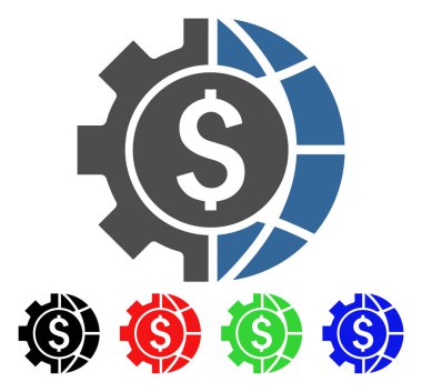 Dünya Sanayi mali vektör simgesi