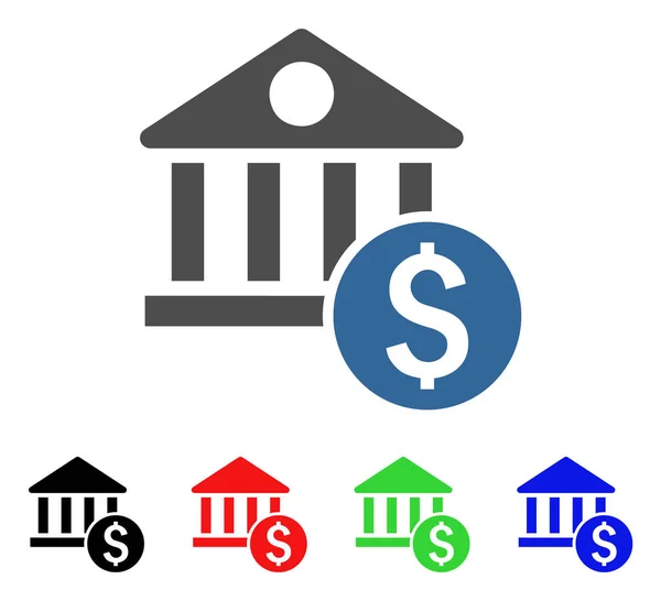 Dollar bank vector pictogram — Stockvector