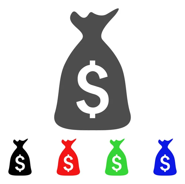 Geld zak vector pictogram — Stockvector